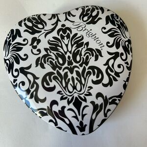 Brighton Black and White Heart Tin